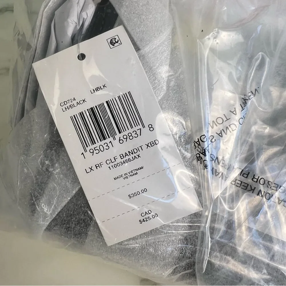 NWT Coach Bandit Crossbody Bag Luxe Refined Calf Leather Black Silver CD724 - Picture 11 of 16